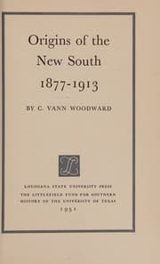 Tapa de Origins of the New South, 1877-1913