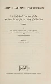 Tapa de Individualizing Instruction Part I
