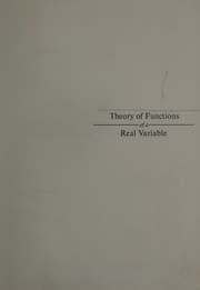 Tapa de Theory of functions of a real variable