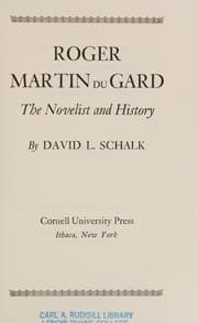 Tapa de Roger Martin du Gard; the novelist and history