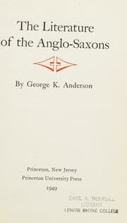 Tapa de The literature of the Anglo-Saxons
