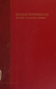 Tapa de concise concordance to the revised standard version of the holy bible