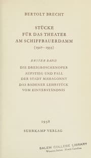 Tapa de stucke fur das theater am schiffbauerdamm
