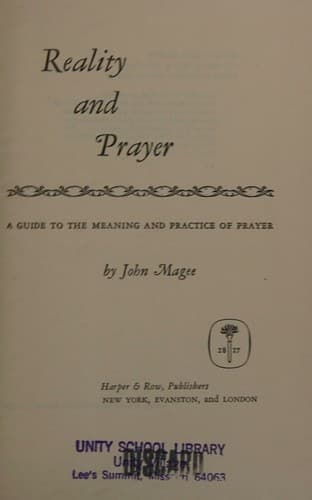 Tapa de REALITY AND PRAYER