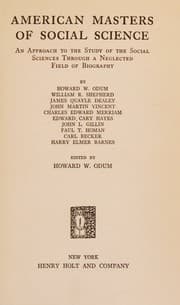 Tapa de American Masters of Social Science
