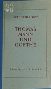 Tapa de Thomas Mann und Goethe