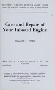 Tapa de Care and repair of your inboard engine