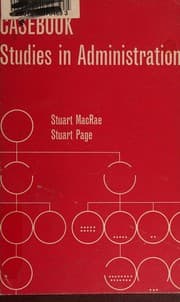 Tapa de Casebook Studies In Adminstration