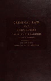 Tapa de Cases and readings on criminal law and procedure