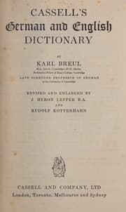 Tapa de Cassell's German and English Dictionary [Hardcover] by Breul, K