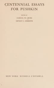 Tapa de Centennial essays for Pushkin
