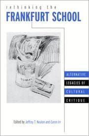 Tapa de Rethinking the Frankfurt School