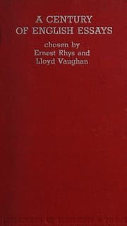 Tapa de A Century of English Essays an Anthology Ranging from Caxton to r l Stevenson and Writers of Our Own Time