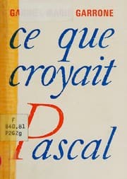 Tapa de Ce que croyait pascal