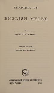 Tapa de Chapters on English Metre