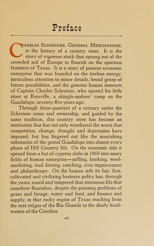 Tapa de Charles Schreiner, General Merchandise