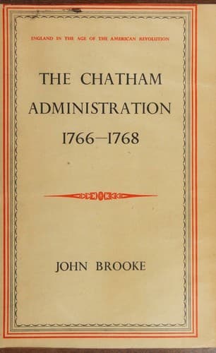 Tapa de The Chatham administration 1766-1768
