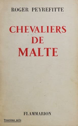 Tapa de Chevaliers de Malte.
