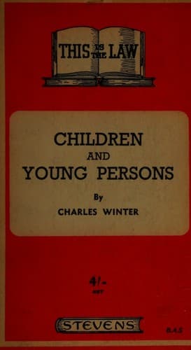 Tapa de Children and young persons under the law