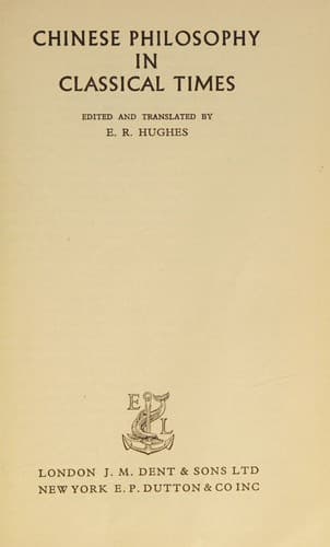 Tapa de Chinese philosophy in classical times.