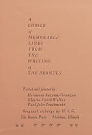Tapa de A Choice Of Memorable Lines From The Writing Of The Brontes
