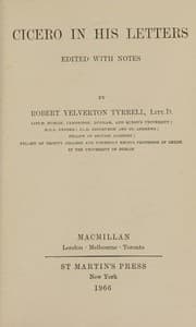 Tapa de Cicero in His Letters