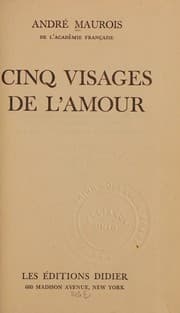 Tapa de Cinq visages de l'amour