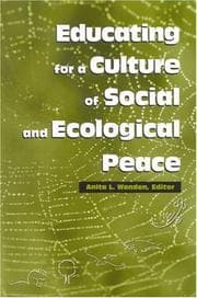 Tapa de Educating for a Culture of Social and Ecological Peace