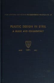 Tapa de Commentary on Plastic Design in Steel by a Joint Committee of the Welding Research Council and the American Society of Civil Engineers