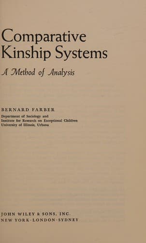 Tapa de Comparative kinship systems