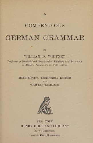 Tapa de A compendious German grammar