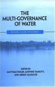 Tapa de The multi-governance of water
