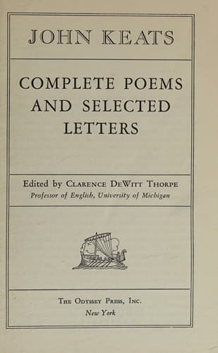 Tapa de Complete poems and selected letters