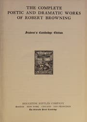 Tapa de The Complete Poetic and Dramatic Works of Robert Browning