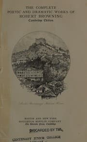 Tapa de The complete poetic and dramatic works of Robert Browning