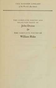 Tapa de The complete poetry and selected prose of John Donne