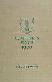 Tapa de Composers since 1900