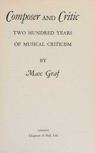 Tapa de Composer and critic