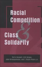 Tapa de Racial competition and class solidarity