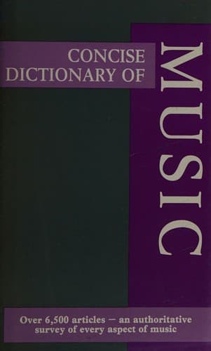 Tapa de Concise Dictionary of Music