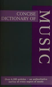 Tapa de Concise Dictionary of Music