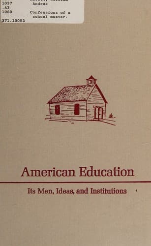 Tapa de Confessions of a school master