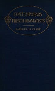 Tapa de Contemporary French Dramatists