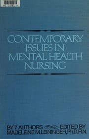 Tapa de Contemporary issues in mental health nursing