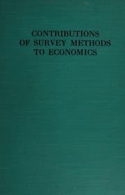 Tapa de Contributions of Survey Methods to Economics
