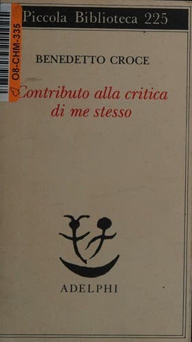 Tapa de Contributo alla critica di me stesso