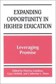 Tapa de Expanding opportunity in higher education