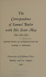 Tapa de The correspondence of Samuel Butler with his sister May