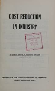 Tapa de Cost Reduction in Industry