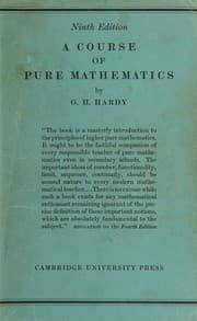 Tapa de Course of Pure Mathematics